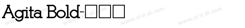 Agita Bold字体转换